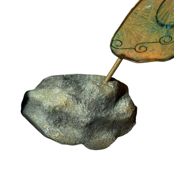 Stained‎ Glass Angel Figurine Faux Rock Base Inspirational Quote 7" Sun Catcher - Picture 5 of 7